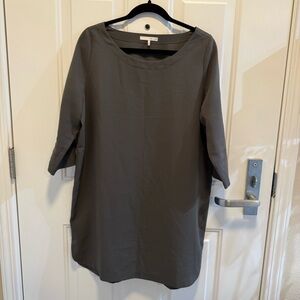 OAK + FORT Slate Gray Tunic Top